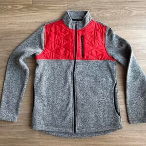 Zyia active red and grey fleece zip up Size L
